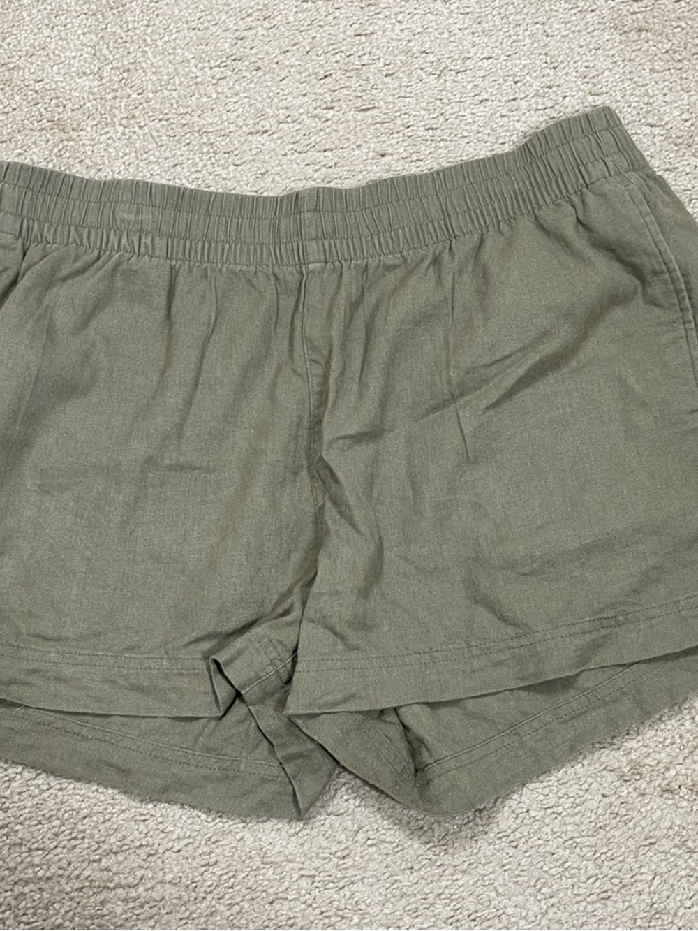 Old Navy Olive Elastic-Waist Casual Shorts